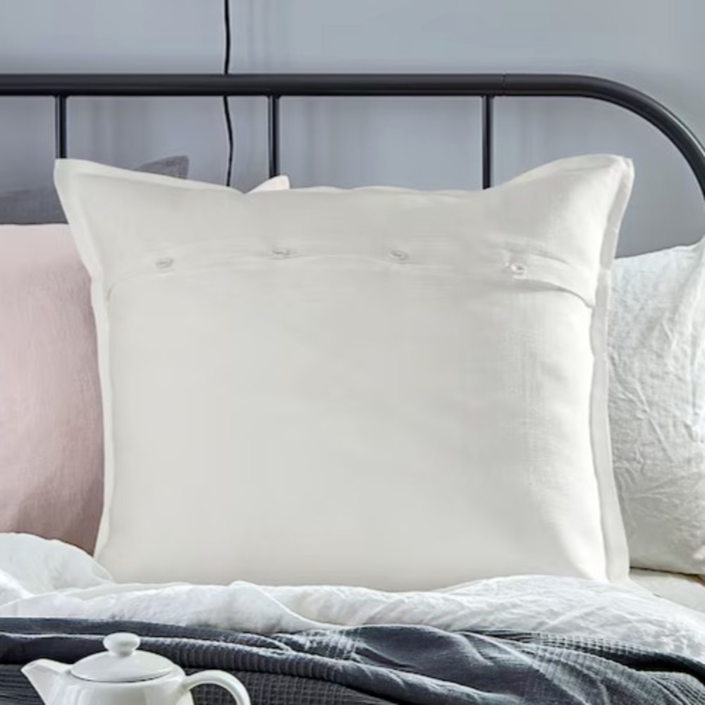 New IKEA AINA Cushion Cover Pillow Sham 100% Linen White 26" x 26" 005.400.46